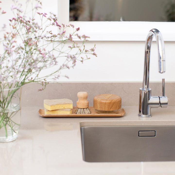 Oil And Water Resistant Wood Countertop Tray For Kitchen/Serving Tray. Willow Wood Tray LEAF.
Satin Matt Finish