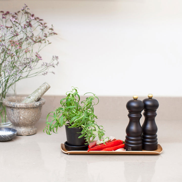 Oil And Water Resistant Wood Countertop Tray for Kitchen/Serving Tray. Walnut Wood Tray LEAF. Satin Matt Finish