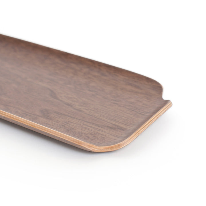 Leaf™ Vanity Tray Walnut, Water & Oil Resistant