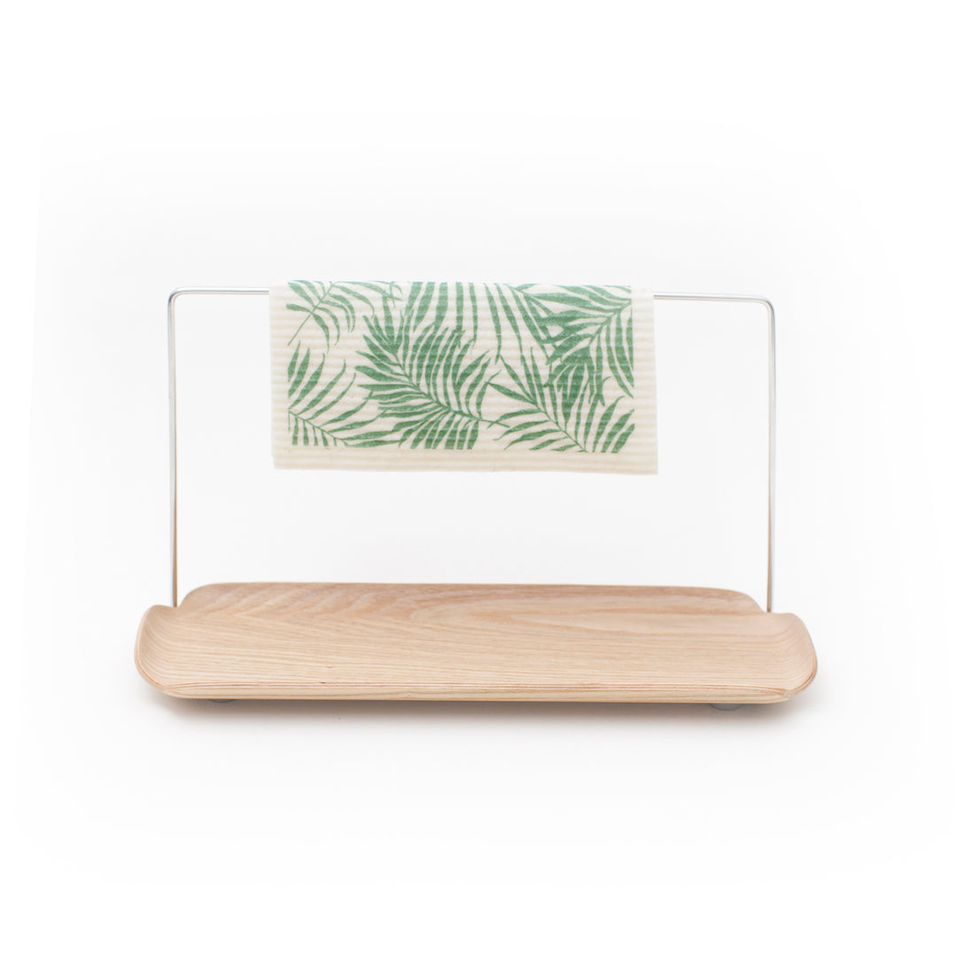 Wood Sink Organiser With Dishcloth Hanger
Water Resistant Tray
Willow Wood. Stainless Steel