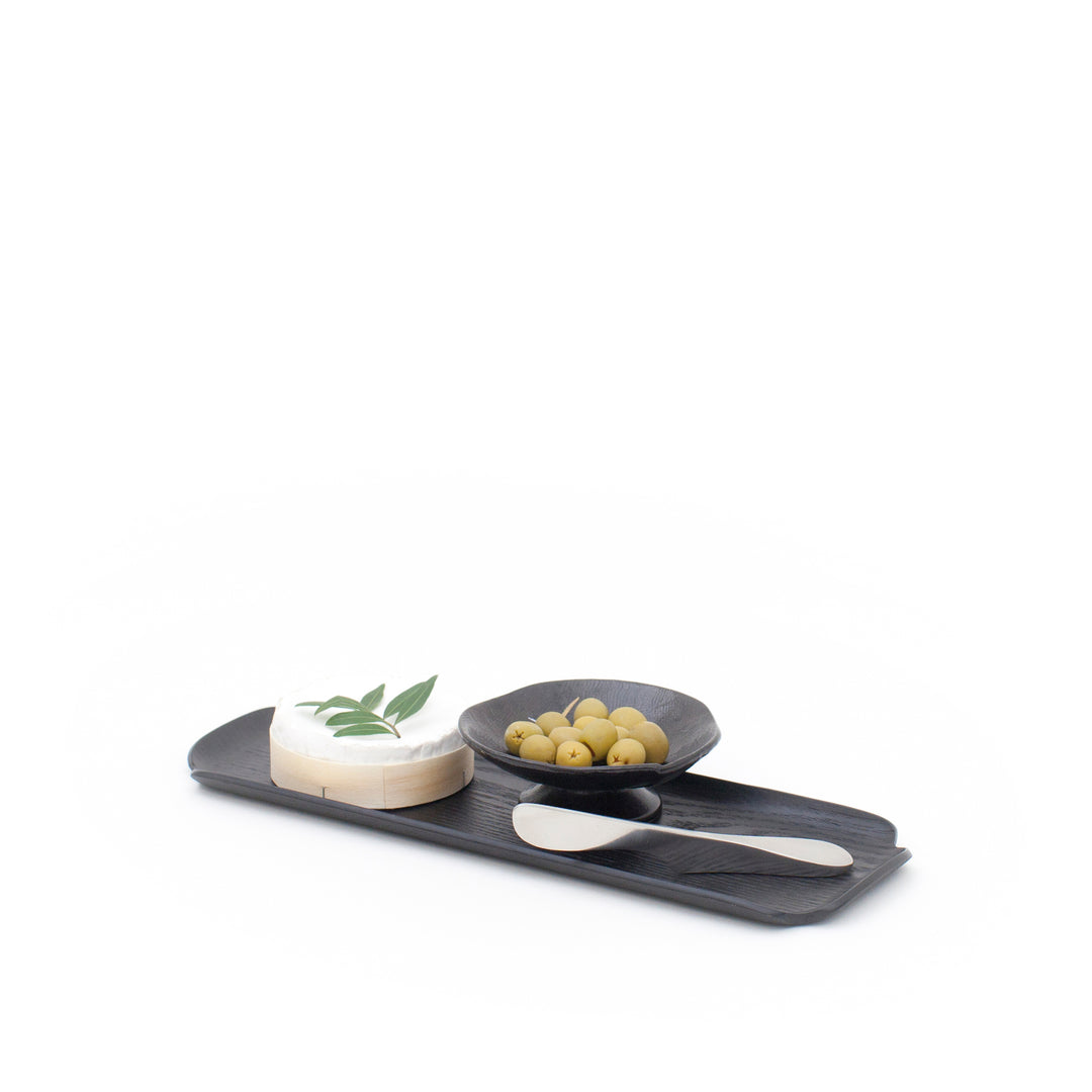 Leaf™ Countertop & Serving Tray Matte Black Willow, Water & Oil Resistant