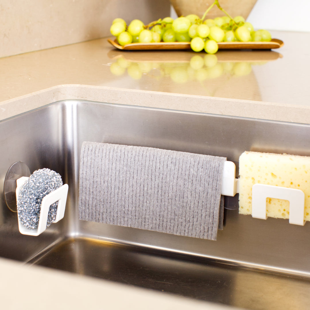 Do-Dish™ 2-in-1 Suction Dishcloth And Sponge Holder White