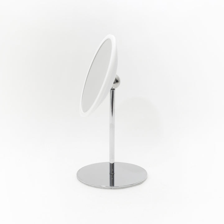 Detachable Make-up Mirror X5 AirMirror™ 
Table Stand. Chromed steel base. White Mirror
Magnetic fastener (Ø 16.5 cm)