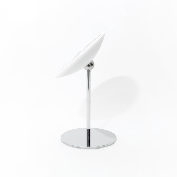 Detachable Make-up Mirror X5 AirMirror™ 
Table Stand. Chromed steel base. White Mirror
Magnetic fastener (Ø 16.5 cm)