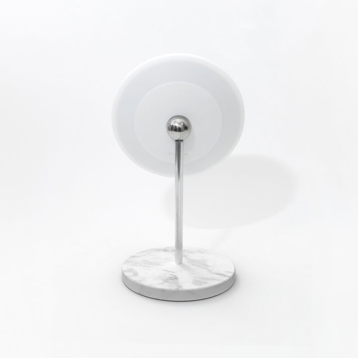 Detachable Make-up Mirror X5 AirMirror™ 
Table Stand. Marble stone base. White mirror
Magnetic fastener (Ø 16.5 cm)