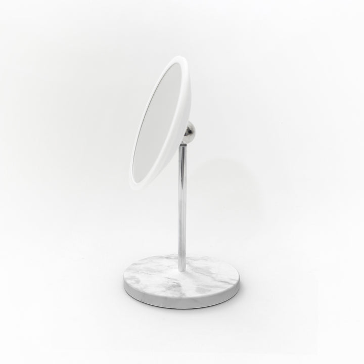 Detachable Make-up Mirror X15 AirMirror™ 
Table Stand. Marble stone base. White
Magnetic fastener (Ø 16.5 cm)