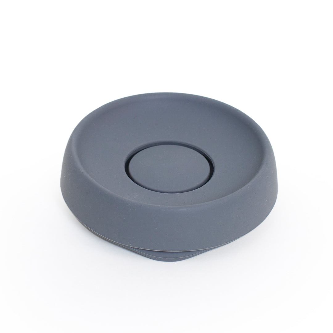 Silicone Soap Saver Dish. Round Hidden Draining Spout. Soap Saver Flow PLUS
Graphite Gray, Keeping Soap Bar Extra Dry