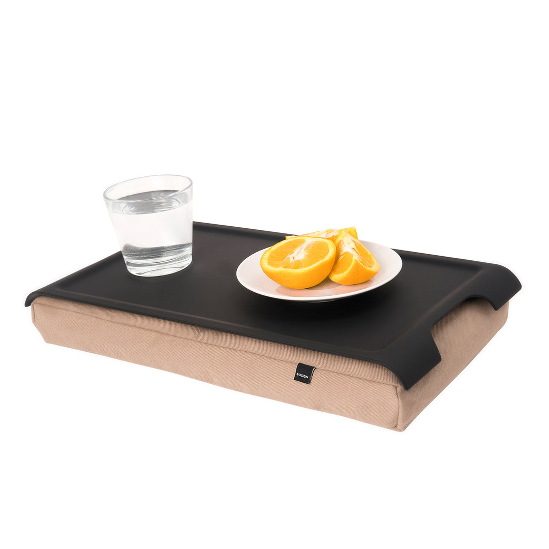 Mini Laptray Anti-Slip
Matte Black tray. Natural cushion
Non-slip surface