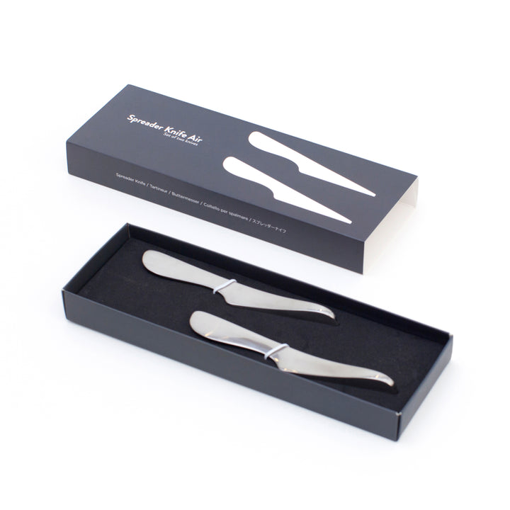 AirSpreader™ Self-Standing Spreader Knife Small. Gift Set 2 pcs. Stainless Steel