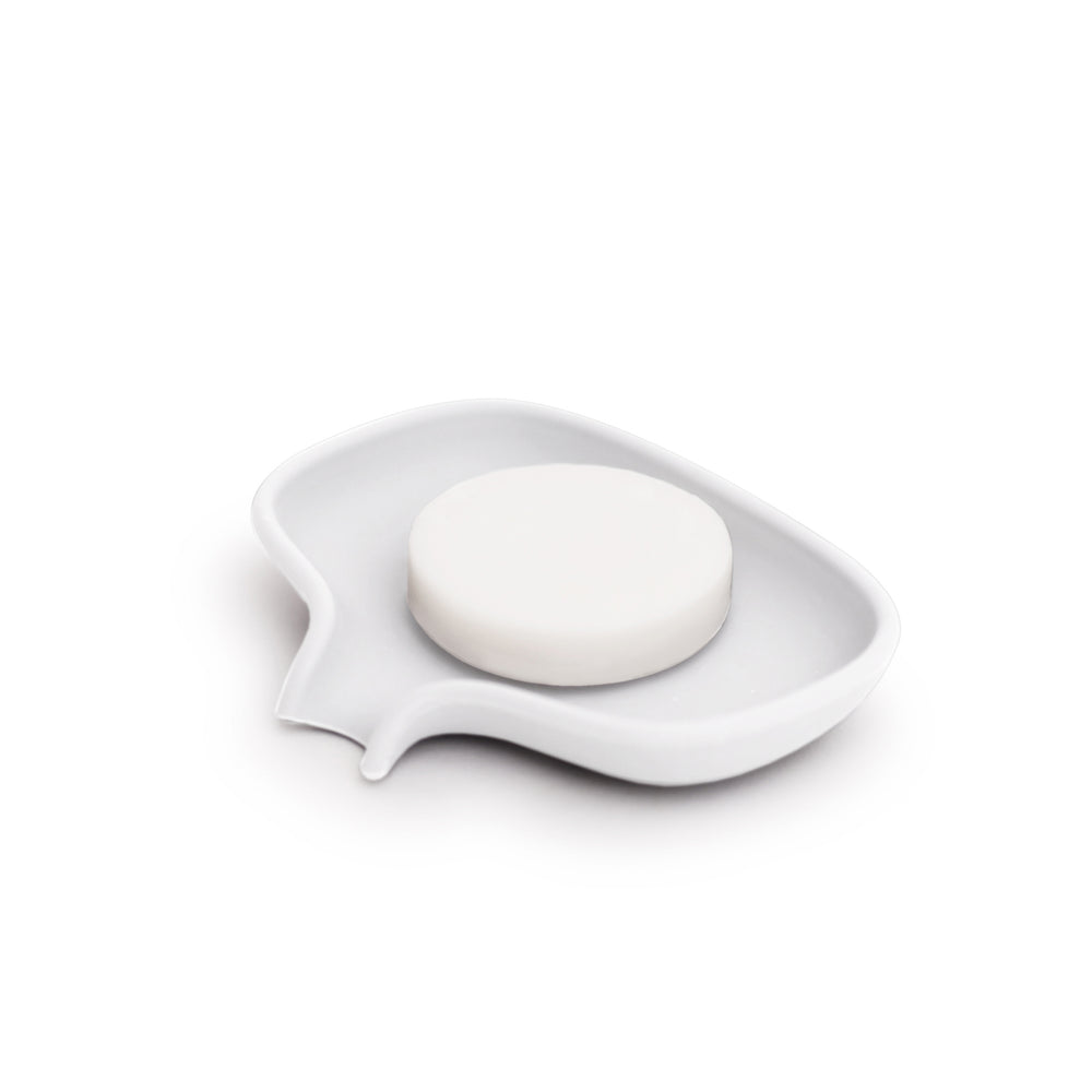 Silicone Soap Saver Dish with Draining Spout
SMALL. White