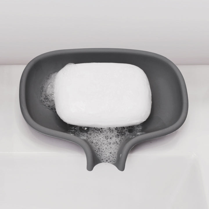 Silicone Soap Saver Dish with Draining Spout
SMALL. Graphite Gray