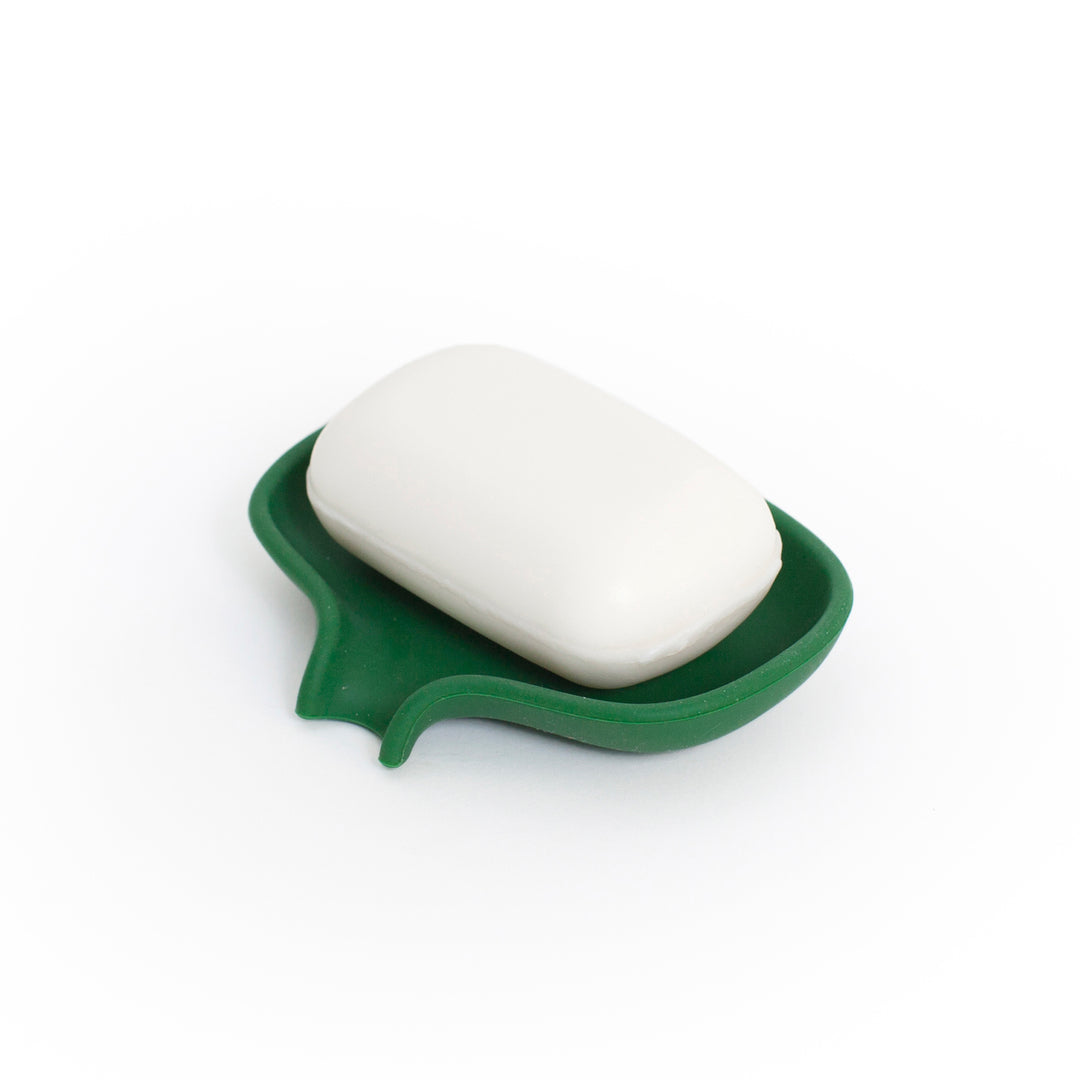 Silicone Soap Saver Dish with Draining Spout
SMALL. Dark Green