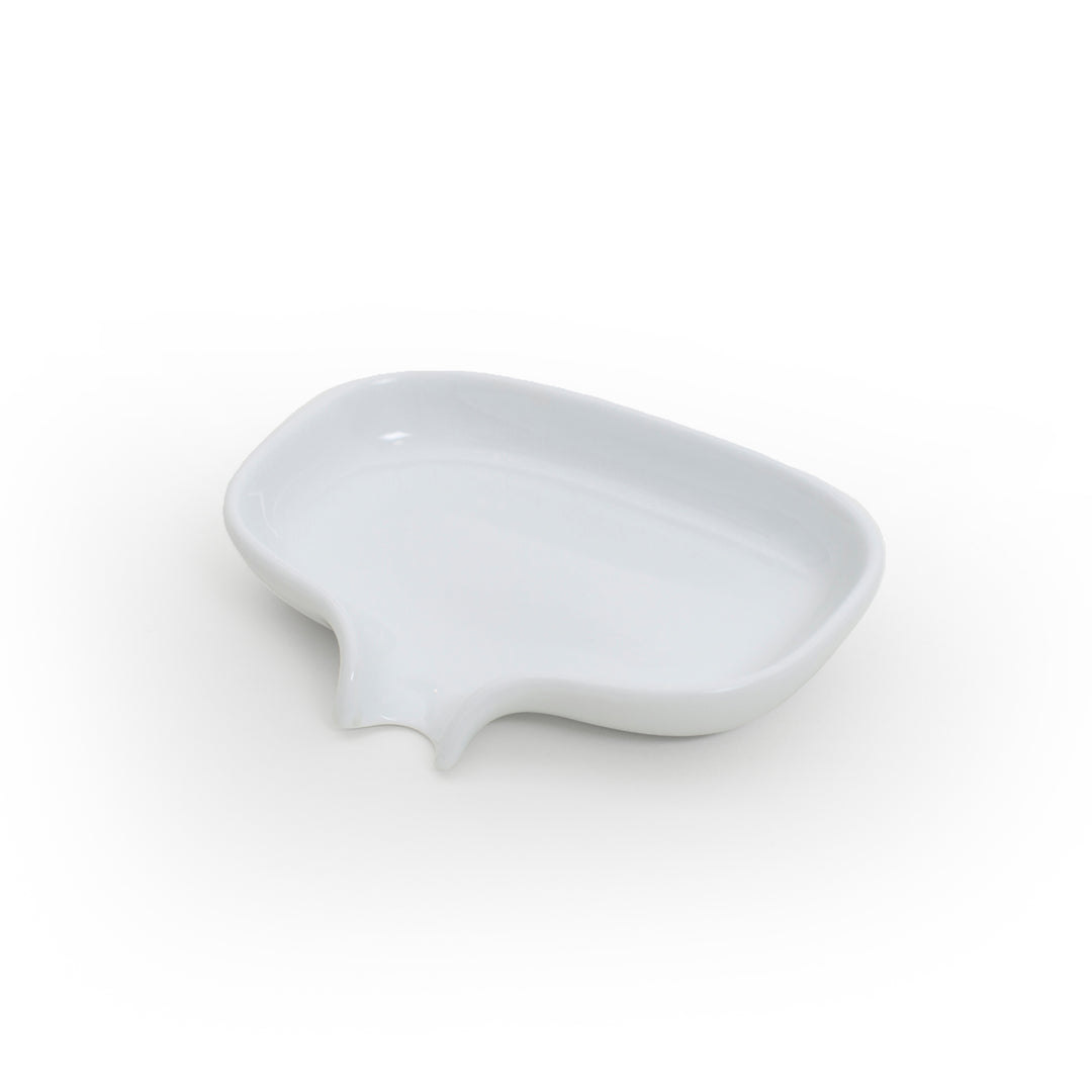 Flow™ Soap Saver Dish With Draining SMALL, Porcelain