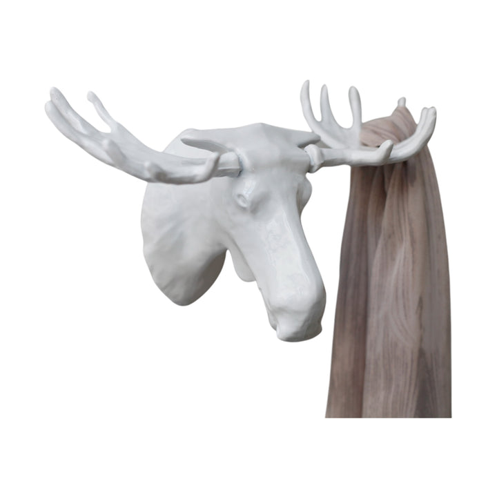 Branch™ Moose Hook White, Solid Cast Zinc